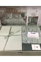 %100 Pamuk Çift Kişilik Pikeli Nevresim Takımı Oda Kokusu Hediye