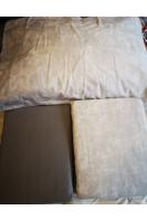 %100 Pamuk Flanel Gri Çift Kişilik Nevresim Takımı