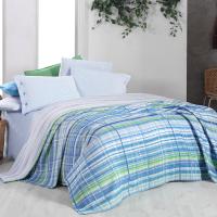 SAREV VIOLA TEK KİŞİLİK PİKE TAKIMI MAVİ