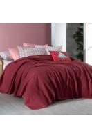 Abel Kırmızı Çift Kişilik %100 Pamuk Pike Takımı