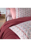 Abel Kırmızı Çift Kişilik %100 Pamuk Pike Takımı