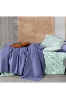 Adrian Mavi Tek Kişilik %100 Pamuk Pike Takımı