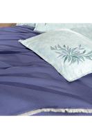 Adrian Mavi Tek Kişilik %100 Pamuk Pike Takımı