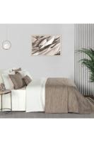 Aviana Sarı Çift Kişilik %100 Pamuk Nevresim Takımı ve Yatak Örtüsü Seti