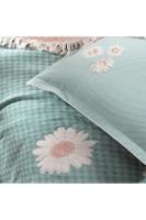 Berni Yeşil Çift Kişilik %100 Pamuk İpliği Boyalı Pike Takımı