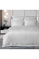 Borendo Çift Kişilik %100 Pamuk Saten "300 TC" Nevresim Takımı Gri