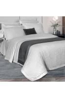 Borendo Çift Kişilik %100 Pamuk Saten "300 TC" Nevresim Takımı Gri