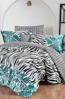 Danio Siyah Çift Kişilik %100 Pamuk Poplin Çift Taraflı Nevresim Takımı