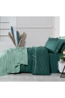 Eva Eldon Yeşil Tek Kişilik %100 Pamuk Nevresim Takımı ve Pike Seti