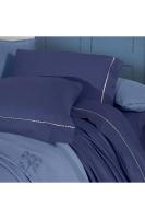 Eva Eldon Mavi Çift Kişilik %100 Pamuk Nevresim Takımı Ve Pike Seti