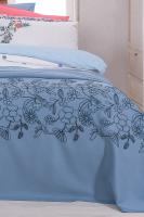 Eva Mia Mavi Tek Kişilik %100 Pamuk Nevresim Takımı ve Pike Seti