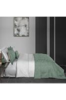 Fabrizia Yeşil Çift Kişilik %100 Pamuk Saten Nevresim Takımı ve Yatak Örtüsü Seti