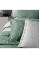 Fabrizia Yeşil Çift Kişilik %100 Pamuk Saten Nevresim Takımı ve Yatak Örtüsü Seti