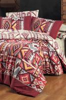 Gilya Bordo King Size (Battal Boy) %100 Pamuk Poplin Yıkamalı Çift Taraflı Nevresim Takımı