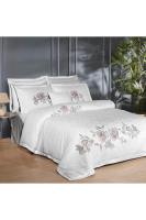 İlay Çift Kişilik %100 Pamuk Saten "300 TC" Nevresim Takımı Gri