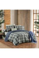 Kinross Flanel Prime Collection Çift Kişilik Nevresim Takımı Haki