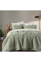 Launa Yeşil Çift Kişilik %100 Pamuk Yatak Örtüsü 230*240 cm