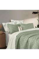 Launa Yeşil Çift Kişilik %100 Pamuk Yatak Örtüsü 230*240 cm