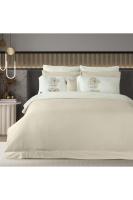 Lorent Ekru Çift Kişilik %100 Pamuk Nevresim Takımı Ekru