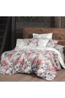 Margaret King Size (Battal Boy) %100 Pamuk Flanel (Pazen) Nevresim Takımı Pembe