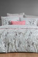 Martina Gri Çift Kişilik %100 Pamuk Saten "300 TC" Nevresim Takımı