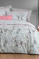 Martina Gri Çift Kişilik %100 Pamuk Saten "300 TC" Nevresim Takımı