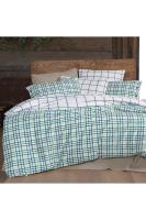 Mayon King Size (Battal Boy) %100 Pamuk Flanel (Pazen) Nevresim Takımı Mavi