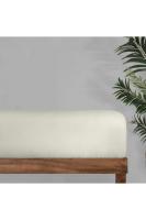 sarev Monochrome Saten Çift Kişilik Ekru Tekli Çarşaf