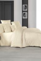 Monochrome Cream %100 Pamuk Saten King Size Nevresim Takımı