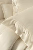 Monochrome Cream %100 Pamuk Saten King Size Nevresim Takımı