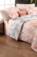 Peonia Taba Çift Kişilik %100 Pamuk Saten "233 TC" Nevresim Takımı