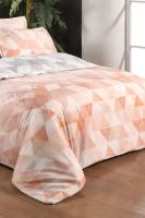 Peonia Taba Çift Kişilik %100 Pamuk Saten "233 TC" Nevresim Takımı