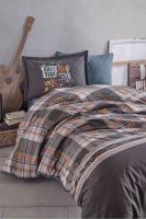 Ranforce %100 Pamuk Tek Kişilik Nevresim Takımı Rock Inroll Gri