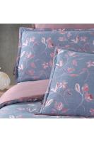 Samira Çift Kişilik %100 Pamuk Saten "300 TC" Nevresim Takımı Mavi