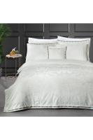 Shakira Çift Kişilik %100 Pamuk Saten "300 TC" Nevresim Takımı Beyaz