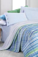 Viola Mavi Çift Kişilik %100 Pamuk Pike Takımı