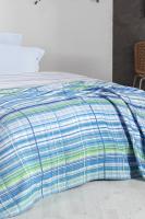 Viola Mavi Çift Kişilik %100 Pamuk Pike Takımı